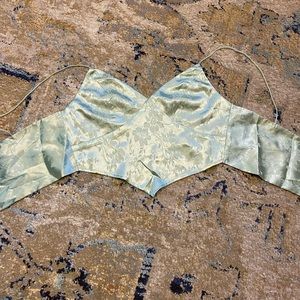 Satin tie back tank top